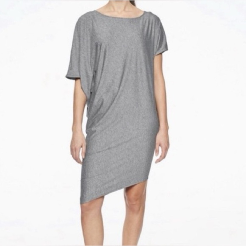 Athleta Women’s size Small Sunlover Hilo UPF Gray Asymmetrical Kaftan Dress